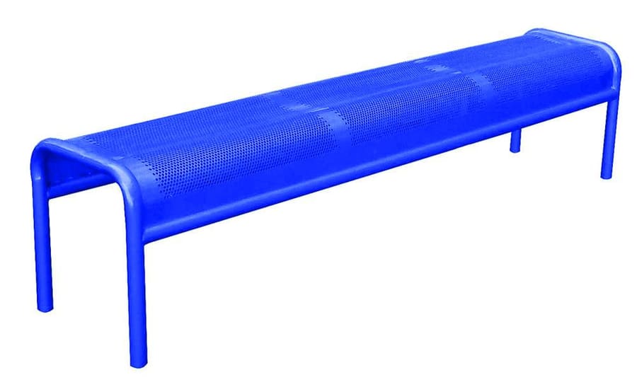 Banca fabricada en lámina multiperforada tubo rolado ergonómicamente en