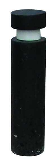 Bolardo metálica de acero negro elaborado con tubo de 6”