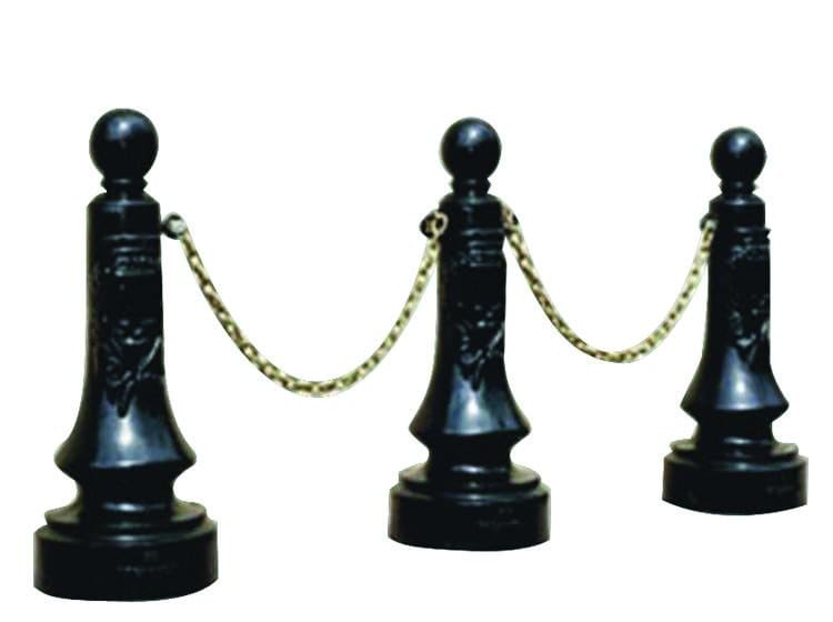 Bolardo metálica de acero negro
