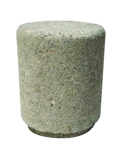Bolardo de concreto de alta densidad con forma cilíndrica para