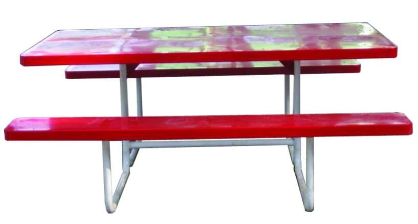 Mesa rectangular para exteriores o interiores diseñada para ocho