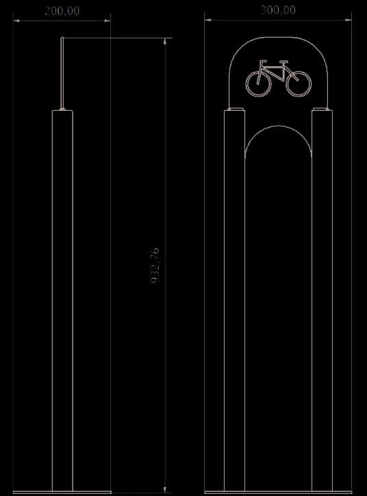 Ciclopuerto en espiral pieza completa para alojar hasta seis bicicletas